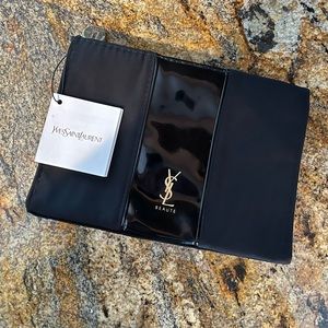 YSL black cosmetic bag/wallet NWT